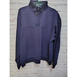 Orvis Signature Collection 1/4 Zip Pullover Sweatshirt Navy Blue Mens Size XL